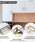 Product details of Two Pack Black Square Recessed Flush Door Pulls For Cabinets And Drawers, showing design and zinc alloy material features.