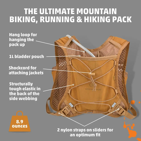 Run Ready Hydration Vest Four Point Zero Lightweight Pack For Running Cycling And Triathlon Carries One Liter Thirty Five Oz