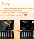 Power Drill Screw Extractor Set With Bolt Extractor Kit Built Tough High Speed Steel Tools For Men Great Gift Box Set