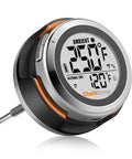 Universal Smart Grill Gauge Thermometer Hub With Wi Fi And Bluetooth For Kamado Joe Weber Grills And Smokers Replacement Accessory 3.5 Inch Length 0.3 Inch Diameter Not For Big Green Egg For Grill Lovers Who Want Pro Level Monitoring On The Fly, close-up view with digital display and probe
