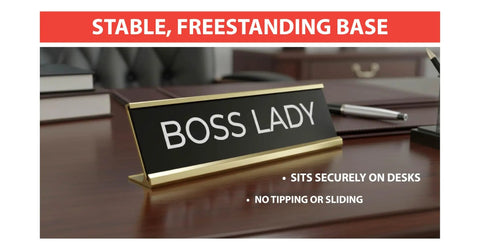 Durable Aluminum 2 By 10 Inch Office Desk Nameplate Sign Holder Matte Black One Pack For 2 By 8 Or 2 By 10 Nameplates Easy To Update