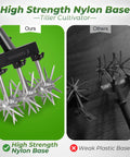 Rotary Cultivator Garden Tool With Long Handle For Easy Clod Breaking And Seedbed Prep Adjustable Hand Tiller Manual Soil Crusher.