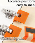 Magnetic Cabinet Door Hinge Spacer With Scale For A Clean 2mm Gap Handy Hinge Alignment Tool For Cabinet Door Installations Magnetic Hinge Jig To Nail The Door Gap 2 Pack In Bright Orange