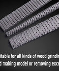 Rugged Workhorse Three Piece Wood Rasp File Set Featuring Round Half Round And Flat Profiles For Quick Shape Ups Carbon steel rasps with ridged surfaces.
