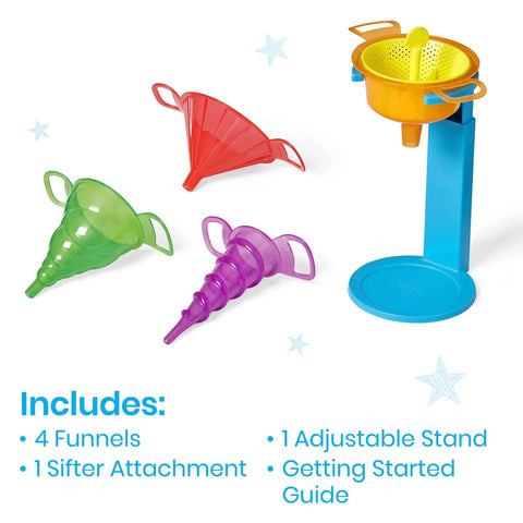 Starter Science Funnels Set For Kids Hands On Science Lab Equipment Sand Sifter And Water Table Toys Sensory Play Kits