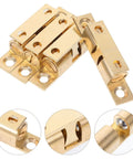 Brass Adjustable Ball Tension Roller Catch Set For Cabinet Doors And Furniture 4 Pack with gold finish and detailed close-up