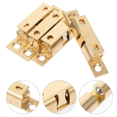 Brass Double Ball Tension Roller Door Catch Set 50mm Adjustable Cabinet And Closet Hardware 4pcs for secure doors