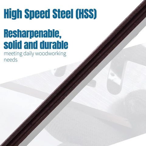 Close-up of High Speed Steel blade from 3-1/4 Inch Planer Blades Set - 10 High Speed Steel Knife Blades, 82 mm X 5.5 mm X 1.2 Mm