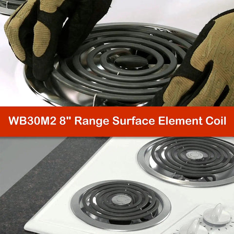 8 Inch Large Surface Electric Stove Burner Coil Replacement For GE 6 Turn Range With Plug And Play Terminals installation
