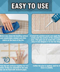 Instruction guide for using Heavy Duty Construction Adhesive For Concrete, Tile, Stone, Wood And More, Super Strong Cement Glue In A 7.4 Ounce Squeeze Tube