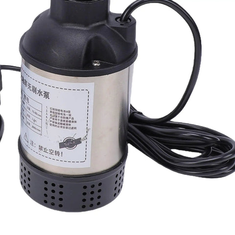 Badass Cordless Submersible Sump Pump With Brushless Motor And Rechargeable Battery Setup for draining water efficiently.