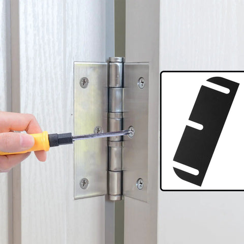 10 Pack 3.5 Inch Black Door Hinge Shims ABS Plastic Repair Kit For Easy Door Alignment Quick Sagging And Misalignment Fix