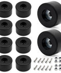 Ten Pack Heavy Duty Rubber Feet For Air Compressor And Generator Anti Vibration Pads, black rubber pads with screws, 1.5" wide, 0.75" thick.