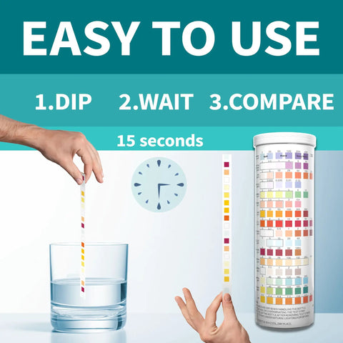 22 In 1 Water Test Kit With 130 Strips For Well Tap Pool And Spa Testing Fluoride Lead Hardness Chlorine Iron Copper And More No Hassle Easy At Home Water Analysis For Safer Drinking And Everyday Use