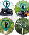 Two Pack Automatic Lawn Sprinklers For Garden Irrigation System That Keeps Lawns Green On Auto Pilot, sprinkler spraying water