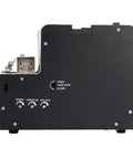 Side view of Heavy Duty Automatic Screw Feeder Machine showing controls for speed, vibrator, and roller.