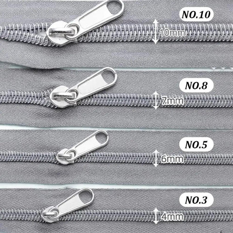 DIY Friendly Zipper Repair Kit With No Sewing Needed And Easy Install Metal Zipper Slider Heads Replacement 304 Stainless Steel sizes