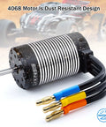 2050Kv 4 Pole Brushless Motor K4068 5S Hi Torque for 1/8 Scale RC Buggy Truggy Monster Car, dust-resistant design