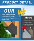 Comparison of Beefed Up Heavy Duty 45 Degree Arc Wood Post And Beam Angle Brackets Kit showing features vs others.