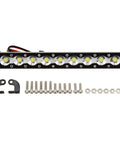 Racing RC Car Roof Light Bar Kit 95mm LED Beads For 1/10 And 1/8 Scale Crawlers Upgrades, 9 LED beads with mounting hardware.