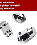Chrome Bulge Acorn Lug Nuts Set M12x1.5 Thread 60 Degree Conical Seat 3/4 Inch Hex 1.4 Inch Long 20-Piece Wheel Lug Nut Kit