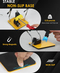 Helping Hands Soldering Station With 2 Way Magnetic PCB Holder Clamps showcasing non-slip base stability features