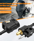 1/4 Inches 6mm Barb Female Fuel Line Quick Connector and 1/4 Inches 6mm Barb Male Fuel Line Connector Replacement for Yamaha Outboard Motor Durable Brass and Aluminum Fittings for Secure Leak-Free Quick Connection and Easy Installation