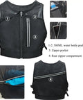 Hands Free Hydration Pack Chest Rig For Running And Fastpacking with two front 500ml bottle pockets and secure zipper pocket