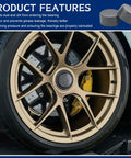 4 Pack 1.98 Inch Trailer Bearing Caps Grey Rubber Hub Dust Covers For Boat Trailer Wheels on a car wheel