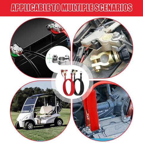 Flexible Heavy Duty Battery Cable Connector And Extension Wire For Truck Marine Golf Cart Motorcycle And Automotive Uses Tinned Oxygen Free Copper Ends For Reliable Power To Alternator And Starter Vehicle Maintenance Kit in various applications