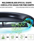 Mulching blade diagram demonstrating airflow and cutting efficiency for Beefed-Up High Lift 61 Inch Mower Blades Replacement For Ferris Scag