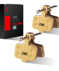 Beefy Semi-Metallic Disc Brake Pads for Mountain Bikes with Resin and Kevlar Blend with Ceramic Powder, shown with packaging.