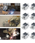 Durable 8-Piece Steel Welding Clamps To Align Car Truck Door Skin Panels With Rustproof Locks For Cracks And Bodywork Fixes That Rock in use during welding.