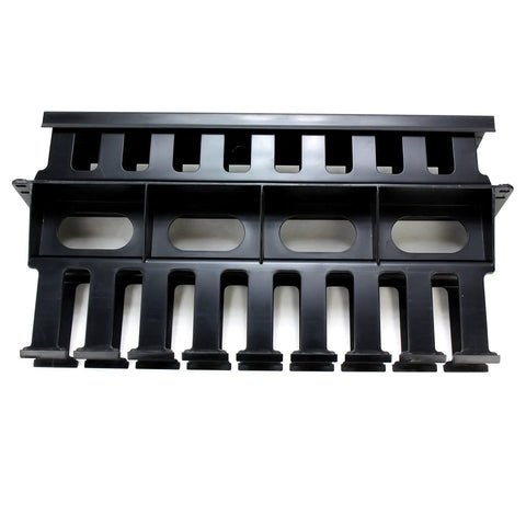 Versi Duct 2RU Front Only Horizontal Cable Management in black for 19 inch racks with 3x3 inch front access and bend radius clips