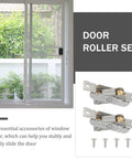 88 Type Sliding Door And Window Roller With Double Wheels And Mounting Screws setup for smooth sliding functionality in residential settings.