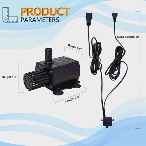 Automatic Small Sump Pump With Water Level Sensor, 13 Ft Lift, compact black mini submersible condensate pump with cords visible