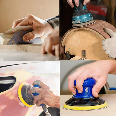 32 Piece 5 Inch Pro Grade Sanding Discs used on wood, metal, and automotive surfaces with random orbital sander, 1500 to 10000 grit