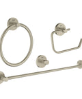 Essentials 4 In 1 Accessories Set For Kitchen And Bath, Boss Grade Brushed Nickel Infinity Finish, Top Shelf Metal Build, Rust Resistant