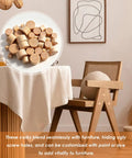 150 Piece Hardwood Hole Plugs For Fast Furniture Makeovers And Paint Ready Surfaces That Fit Like A Glove To Deliver A Totally Legit Smooth Flush Finish On Any Weekend Warrior Project displayed on a table.