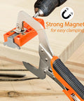All In One Twin Pocket Hole Jig Kit With 11 Inch Clamp For Quick Woodworking Fixes Pro DIY Ready showing magnetic clamping