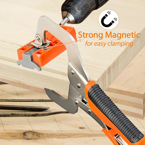 All In One Twin Pocket Hole Jig Kit With 11 Inch Clamp For Quick Woodworking Fixes Pro DIY Ready showing magnetic clamping