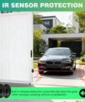 Beefy 750W Automatic Sliding Gate Opener Kit With App Control And Four Remotes showing IR sensor protection with car passing.