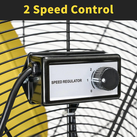 2 speed control knob on Industrial 36 Inch Drum Fan Workhorse With Heavy Duty Metal Construction 18600 CFM