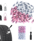 60 Piece Screw In Tire Repair Plugs Kit With Box And Driver On The Go Dual Size Rubber Plugs For Cars Trucks Tractors And Motorcycles