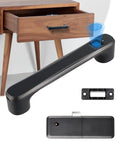 Smart Nightstand DIY Kit With Black Handle And Fingerprint Drawer Lock Hidden Gun Safe Furniture For Nightstand Dresser Closet Or Desk