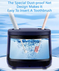 Keep Your Dental Gear Squeaky Clean With This Heavy Duty Ultrasonic Cleaning Machine For Braces Dentures Jewelry Toothbrush Heads And Baby Essentials Daily with toothbrushes submerged in cleaner.