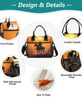 Desert Cowboy Brown Insulated Lunch Bag Cooler Tote For Outdoor Picnic And Camping with pockets and comfort handle, easy clean