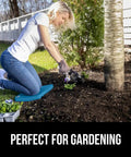 Woman using Extra Thick Supportive Foam Kneeling Pad 2 Pack, Built Like A Tank large cushion for gardening tasks.