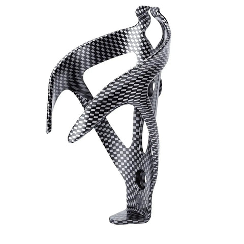 Fly Heavy Duty Bike Water Bottle Cage Built From Solid Abs Showing Off A Badass Carbon Fiber Aesthetic, side view