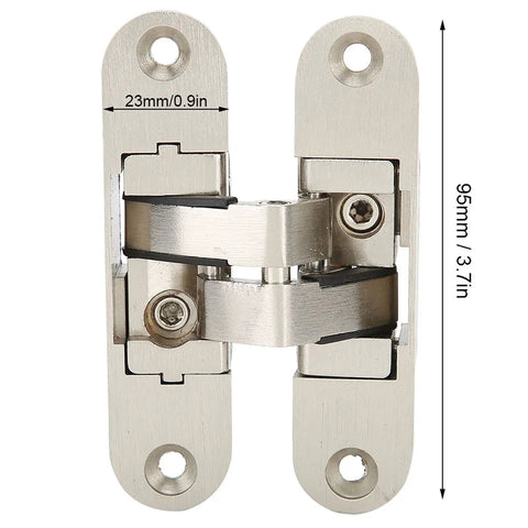 Heavy Duty Folding Door Hinge Built Tough For Silent Glide Operation Smooth Swinging Motion With Wear Resistant Nylon Pad No Hassle Install Zinc Alloy Cabinet Hardware For Interior Doors close-up showing dimensions and details.